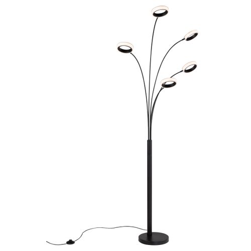 Lampadaire Led 5 têtes H.189cm LYRA Noir