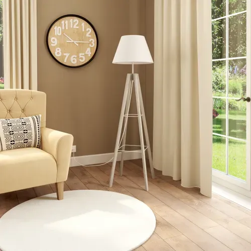 Lampadaire H. 155 cm ZAKINA Blanc antique