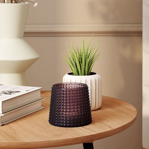 Photophore H. 7 cm VICENZI Marron