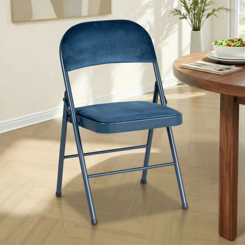 Chaise pliante H.78 cm SOREN Bleu