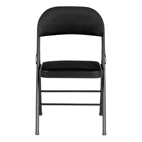 Chaise pliante H.78 cm SOREN Noir vue de face