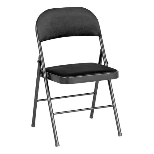 Chaise pliante H.78 cm SOREN Noir vue 3/4