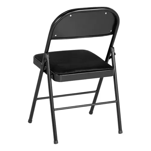 Chaise pliante H.78 cm SOREN Noir vue de derrière