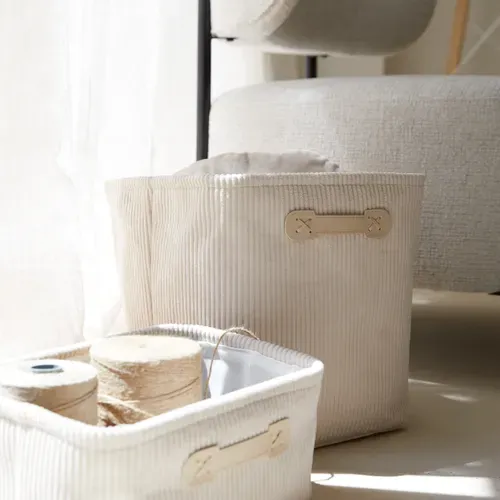 Panier Taille L VELLUTO Beige vue d'ambiance 1