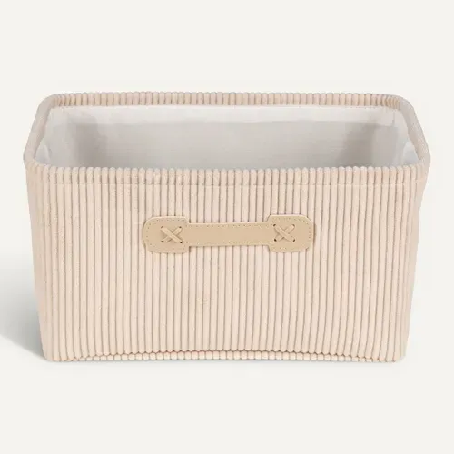 Panier Taille M VELLUTO Beige vue de face