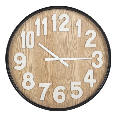 Horloge Ø 67 cm JUDDY Naturel vue de face