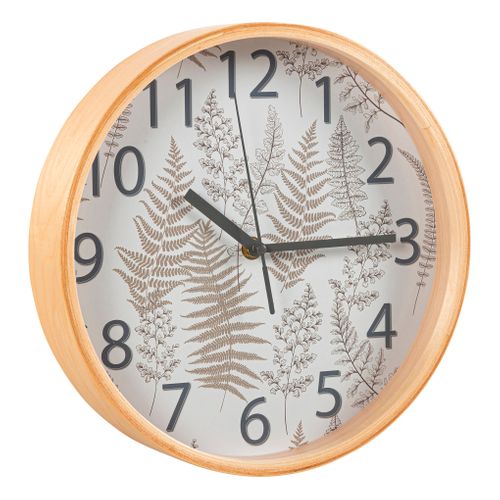 Horloge végétal Ø 25,5 cm ISABEAU Multicouleur vue 3/4