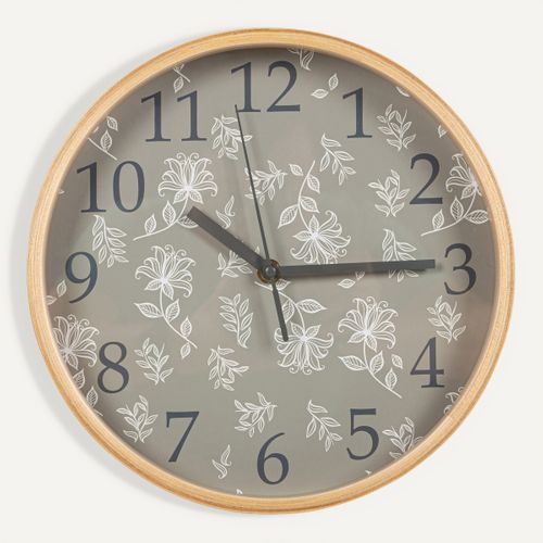 Horloge fleurs Ø 25,5 cm ISABEAU Multicouleur vue de face