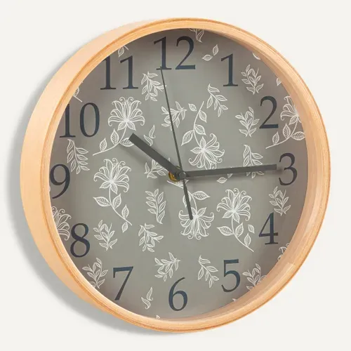 Horloge fleurs Ø 25,5 cm ISABEAU Multicouleur vue 3/4