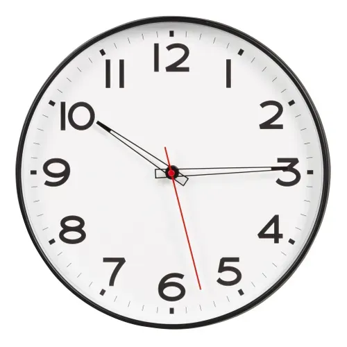 Horloge Ø 30 cm LOUNES Blanc vue de face