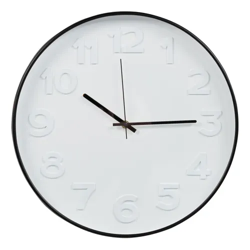 Horloge Ø 40 cm MAELIS Blanc vue de face