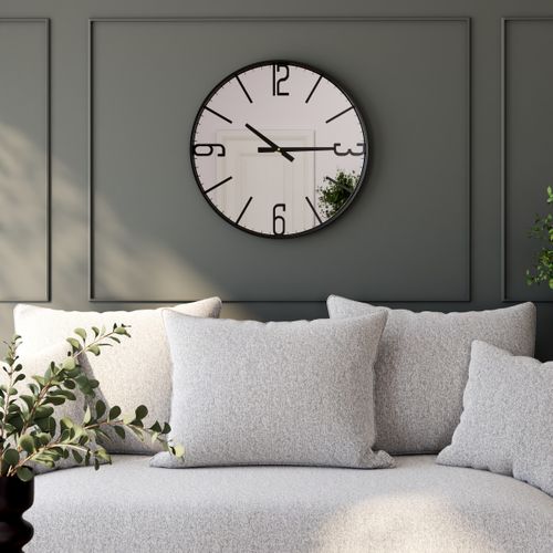 Horloge Ø 60 cm ROMY Noir vue d'ambiance 1