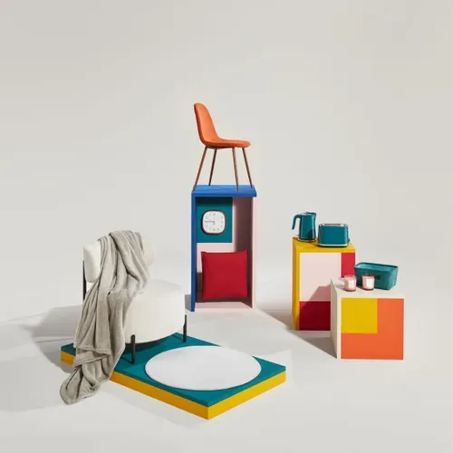 Horloge murale Ø 25 cm SUZY Rouge vue d'ambiance 1