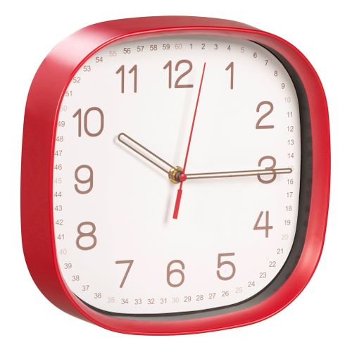 Horloge murale Ø 25 cm SUZY Rouge vue 3/4