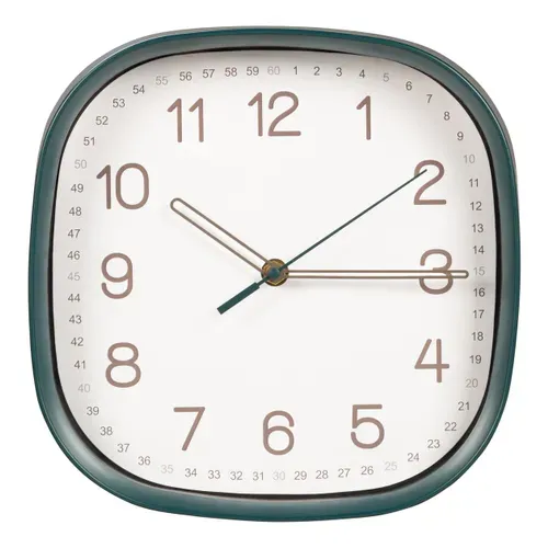 Horloge murale Ø 25 cm SUZY Vert vue de face