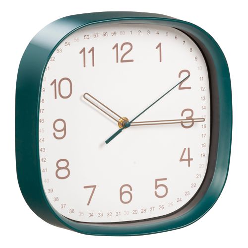 Horloge murale Ø 25 cm SUZY Vert vue 3/4