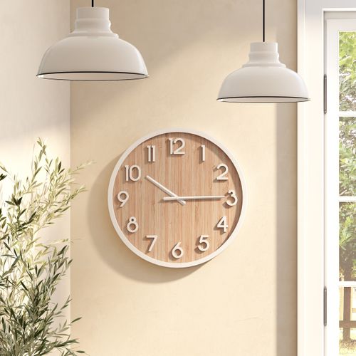 Horloge Ø 50 cm ASTRID Naturel vue d'ambiance 1