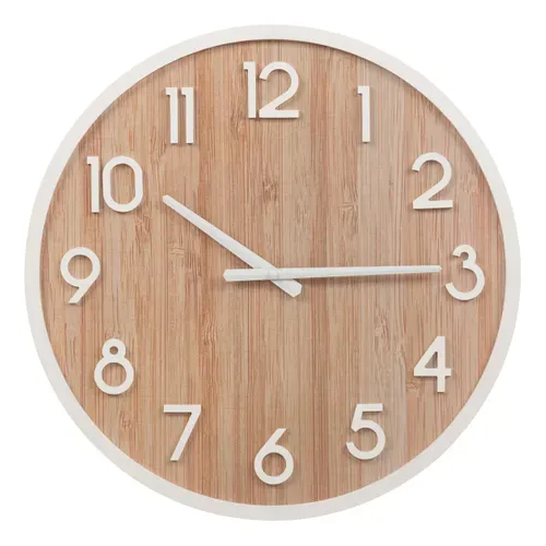 Horloge Ø 50 cm ASTRID Naturel vue de face