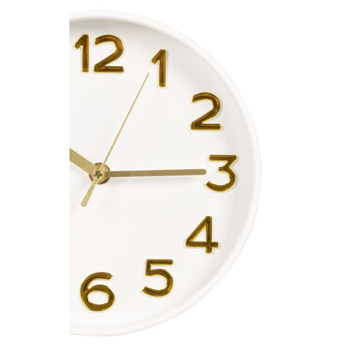 Horloge Ø 20 cm DANNA Blanc et doré vue détaillée