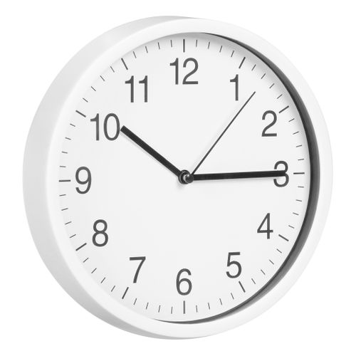 Horloge Ø 20 cm HOUR 4 Blanc vue 3/4