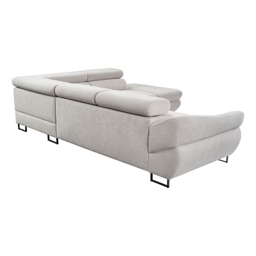 Canapé d'angle convertible OCTAVE tissu Curio grège droit
