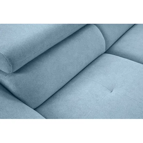 Canapé d'angle convertible OCTAVE tissu Curio bleu droit vue détaillée