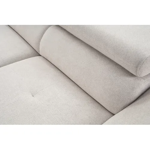 Canapé d'angle convertible OCTAVE tissu Curio grège gauche vue détaillée