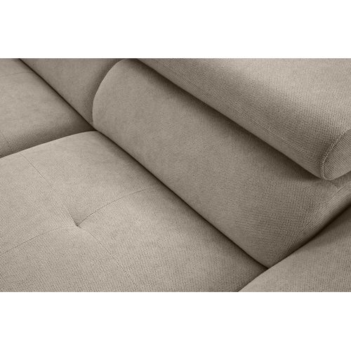 Canapé d'angle convertible OCTAVE tissu Curio taupe gauche