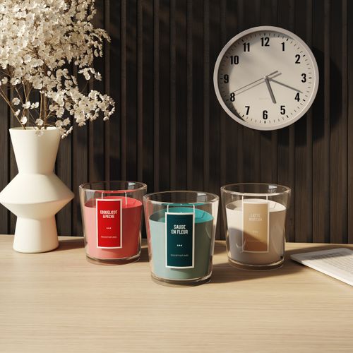 Bougie 500g ALINA Coquelicot et pêche vue d'ambiance 1