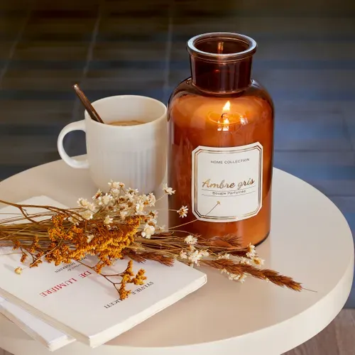 Bougie 800G OPALINE Marron vue d'ambiance 1