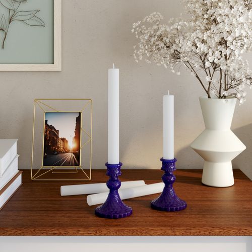 Set 4 bougies H. 20 cm ORIA Blanc