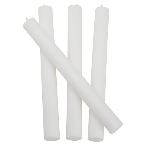 Set 4 bougies H. 20 cm ORIA Blanc vue 3/4