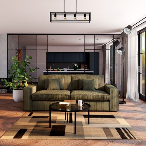 Canapé 3 places CLOUD tissu stello vert