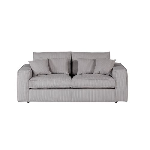 Canapé 2 places CLOUD tissu stello gris vue de face