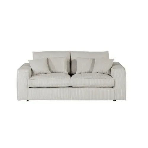 Canapé 2 places CLOUD tissu gris clair vue de face