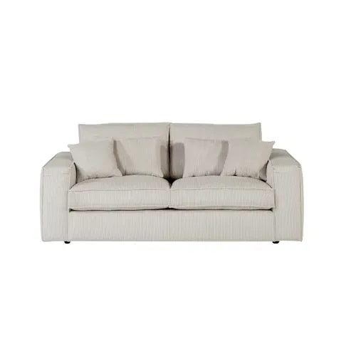 Canapé 2 places CLOUD tissu ecru vue de face