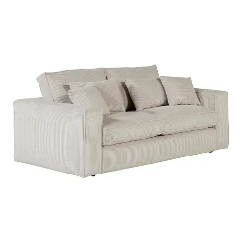 Canapé 2 places CLOUD tissu ecru vue 3/4