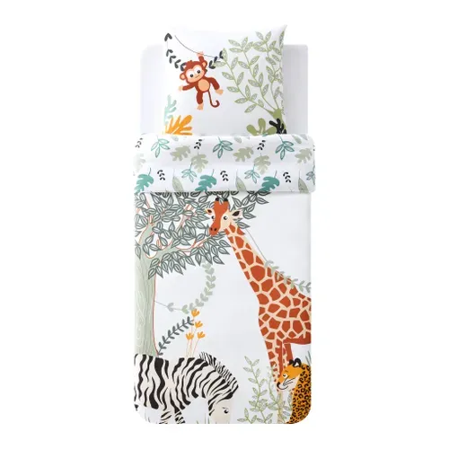 Parure 140x200 cm  DANS LA JUNGLE vue de profil