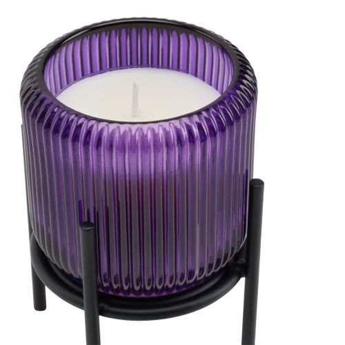 Bougie sur structure H. 13 cm VULCANOS Violet vue détaillée