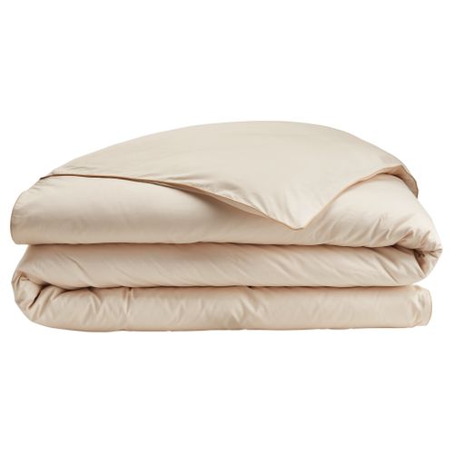 Housse de couette 140x200 cm DREAMEA PERCALE BEIGE