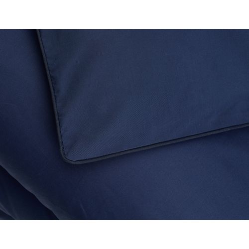 Housse de couette 140x200 cm DREAMEA PERCALE BLEU vue détaillée