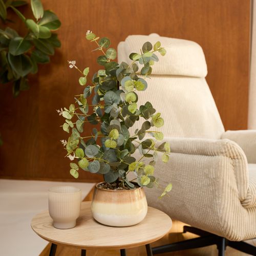 Bougie striée H. 10 cm VIVA Beige