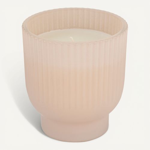 Bougie striée H. 10 cm VIVA Beige vue 3/4