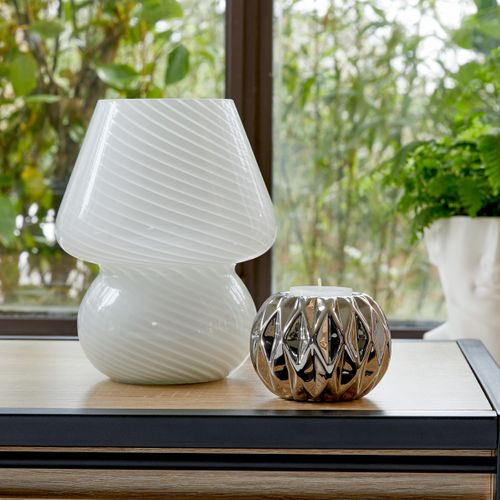 Lampe à poser H. 18,5 cm LINE 2 Blanche