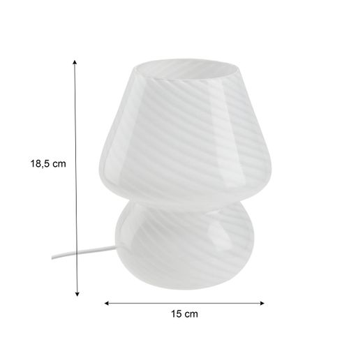 Lampe à poser H. 18,5 cm LINE 2 Blanche