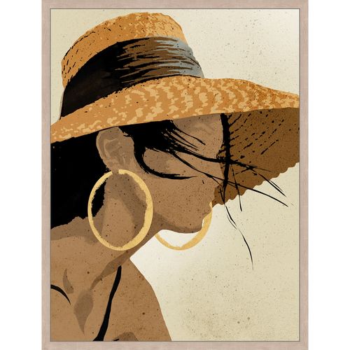 Toile portrait 28x38 cm Isaia Beige vue de face