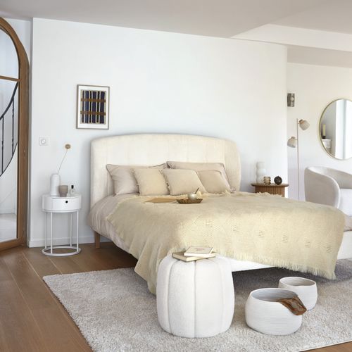 Pouf H. 44 cm VADIM Blanc