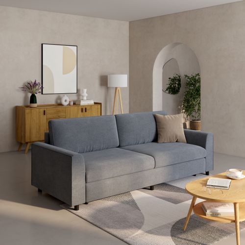 Coussin 45x45 cm VASCO Taupe vue d'ambiance 1