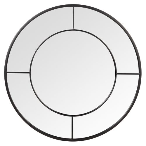 Miroir Ø 60 cm BASILE Noir vue de face