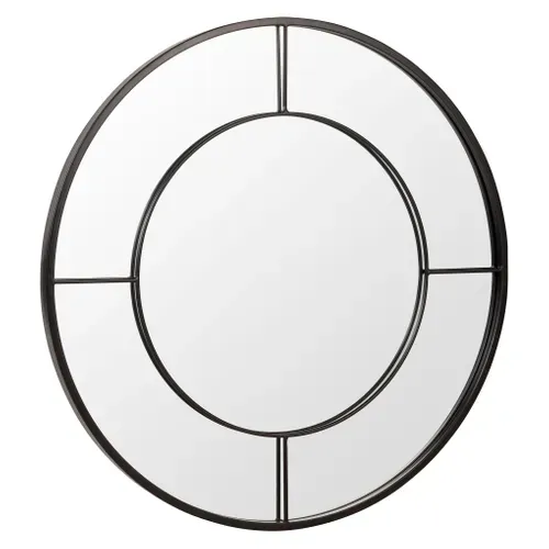 Miroir Ø 60 cm BASILE Noir vue 3/4